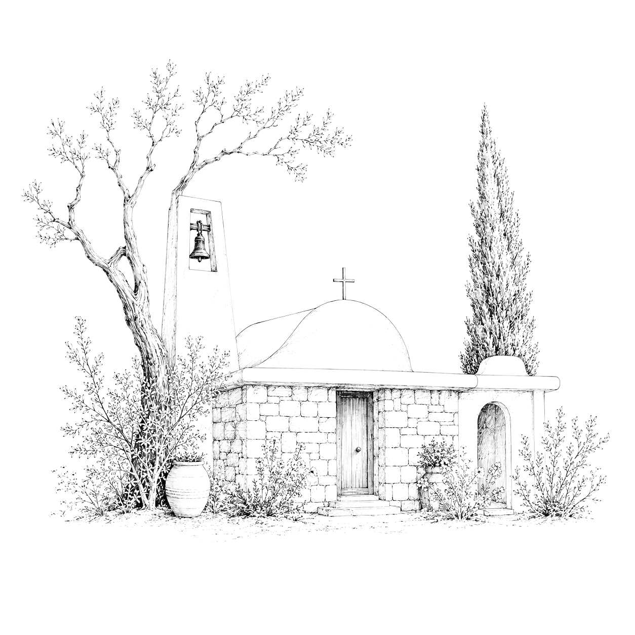 Illustration of St. Takla church